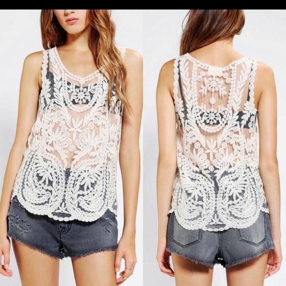 Urban Outfitters Tops - 🌹 Pins & Needles Cream Lace Top